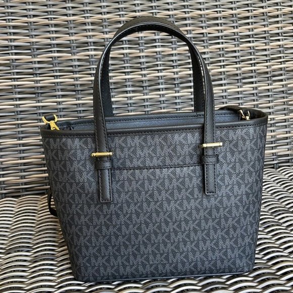 Michael Kors Jet Set Travel XS Carryall Tote Top Zip Tote Black - Picture 5 of 16